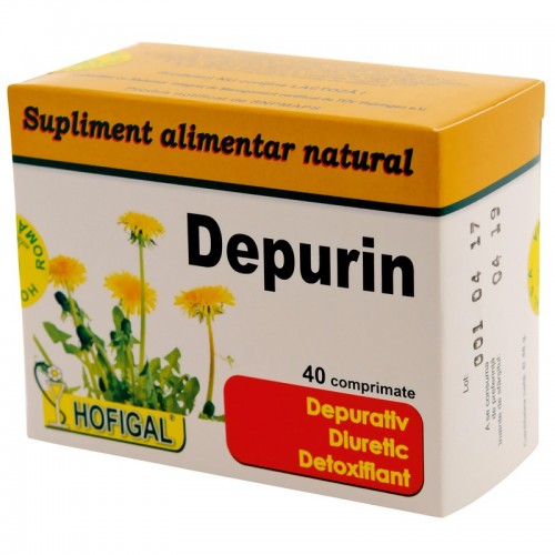 Vitamine, minerale si antioxidanti - Hofigal Depurin ,40 comprimate, farmacieieftina.ro