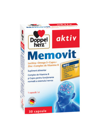 Memorie si circulatie cerebrala - Doppelhertz aktiv memovit ,30 comprimate, farmacieieftina.ro