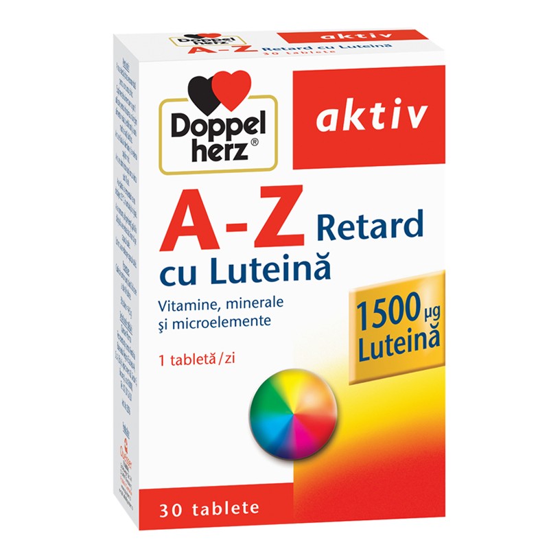 Vitamine, minerale si antioxidanti - Doppelherz Aktiv A-Z Retard Luteina 30 tablete, farmacieieftina.ro