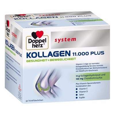 Afectiuni ale articulatiilor si musculaturii - Doppelherz System Kollagen 1100 Plus, 30 Fiole, farmacieieftina.ro