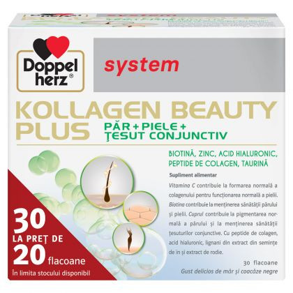 Vitamine, minerale si antioxidanti - Doppelherz System Kollagen Beauty, 30 fiole, farmacieieftina.ro