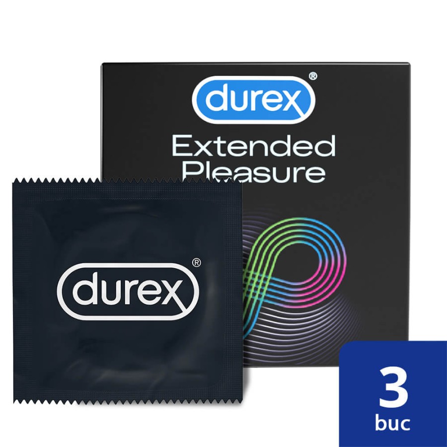 Anticonceptionale - Durex Extended Pleasure 3 buc, farmacieieftina.ro