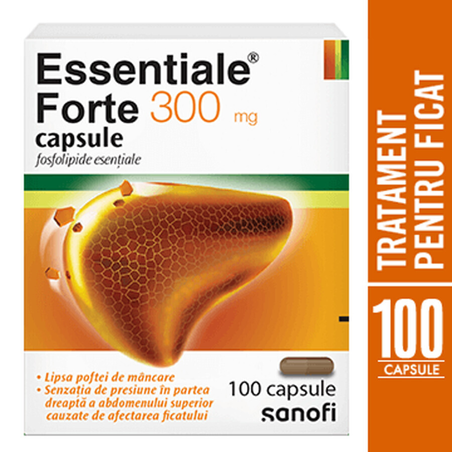 Hepatoprotectoare - Essentiale Forte 300 mg, 100 capsule, farmacieieftina.ro
