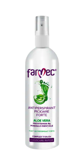 Antiperspirante picioare - Farmec Solutie Antiperspiranta Picioare 200ml, farmacieieftina.ro