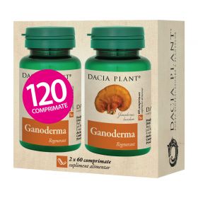 Imunitate scazuta - Ganoderma ,60 comprimate (1+1)   Dacia Plant, farmacieieftina.ro