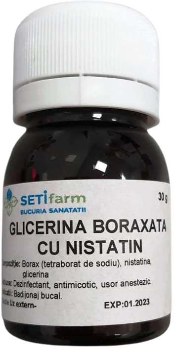 Afectiuni bucale - Glicerina Boraxata cu Nistatin 30 g, farmacieieftina.ro