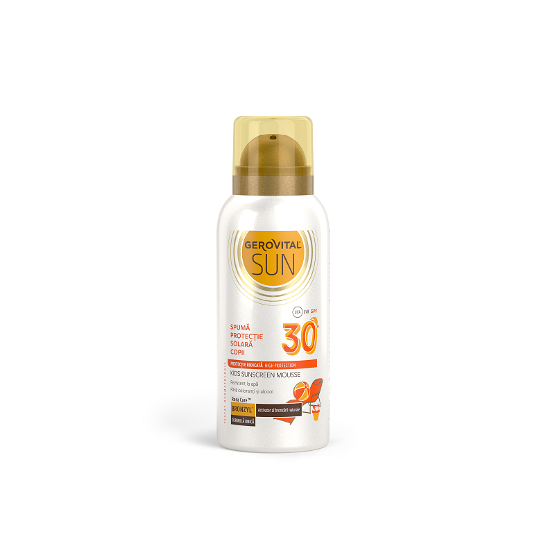 Produse pentru plaja - GPF46490 GSUN Spuma protectie solara copii SPF 30 Sun, 100 ml, Gerovital, farmacieieftina.ro