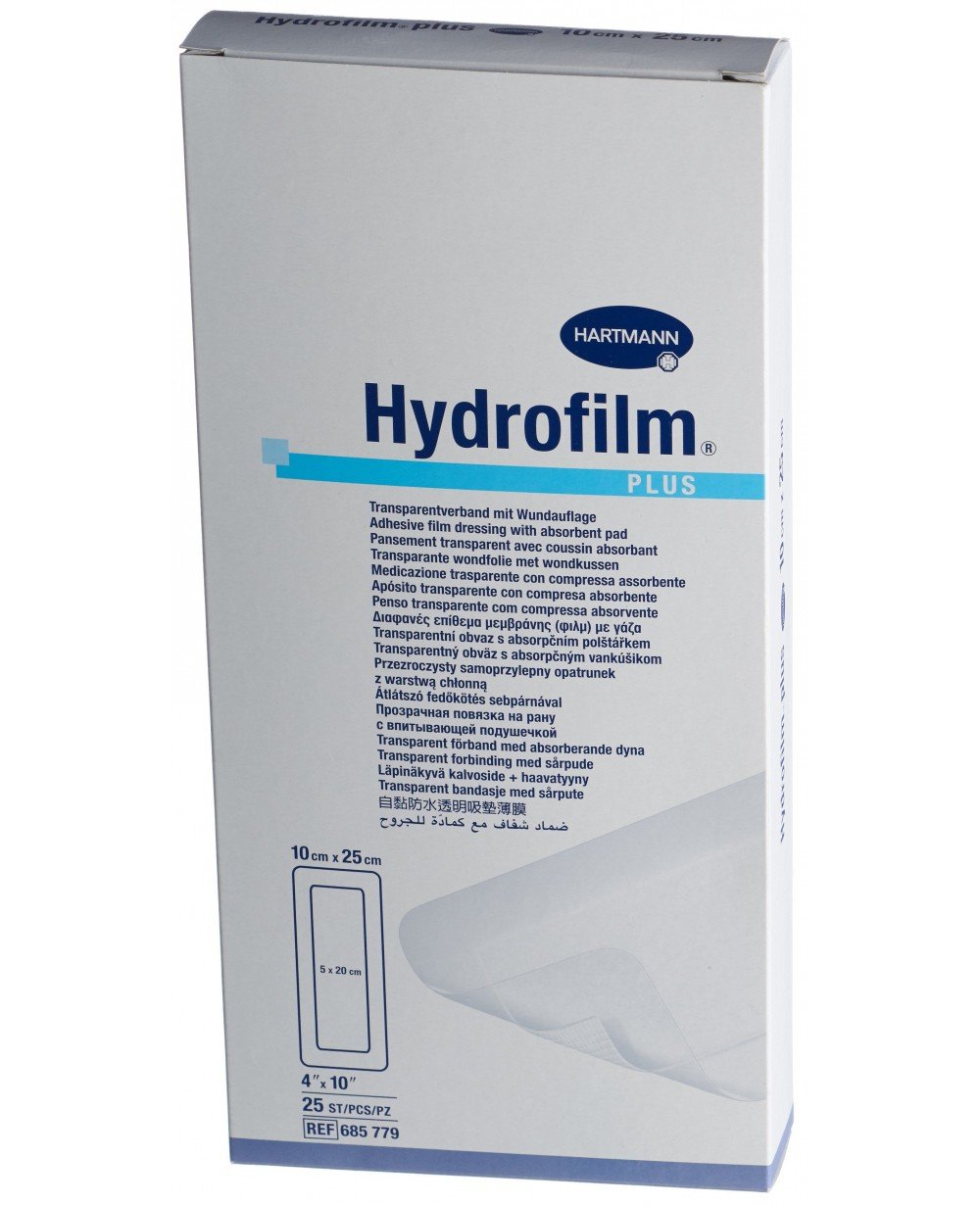Plasturi  - HARTMANN PLAST.HYDROFILM PLUS STERIL AUTOADEZIV 5CM*7.2CM *50BUC, farmacieieftina.ro