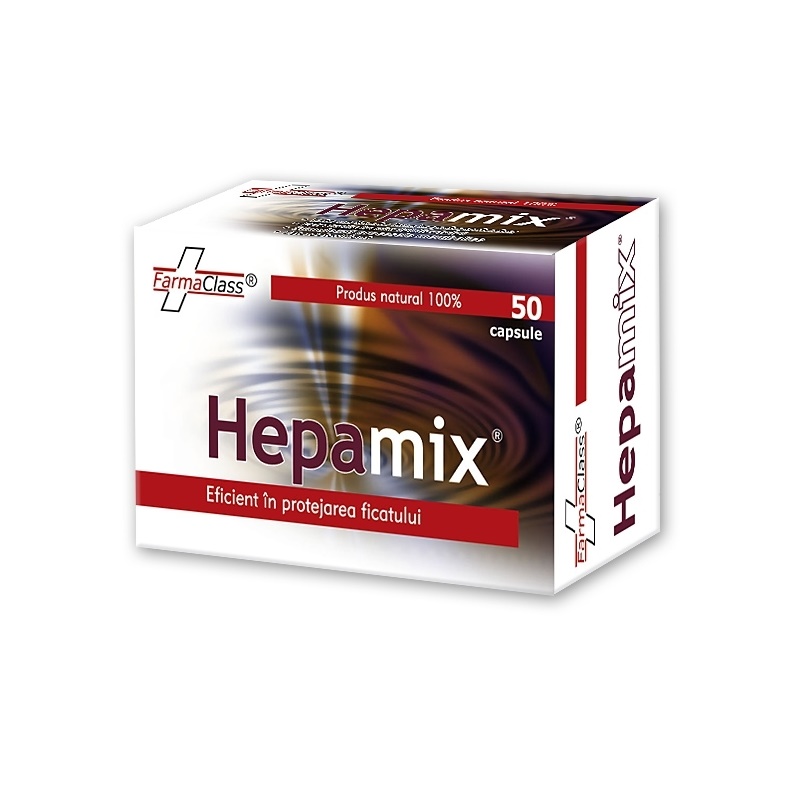 Hepatoprotectoare - Hepamix, 50 Capsule, farmacieieftina.ro