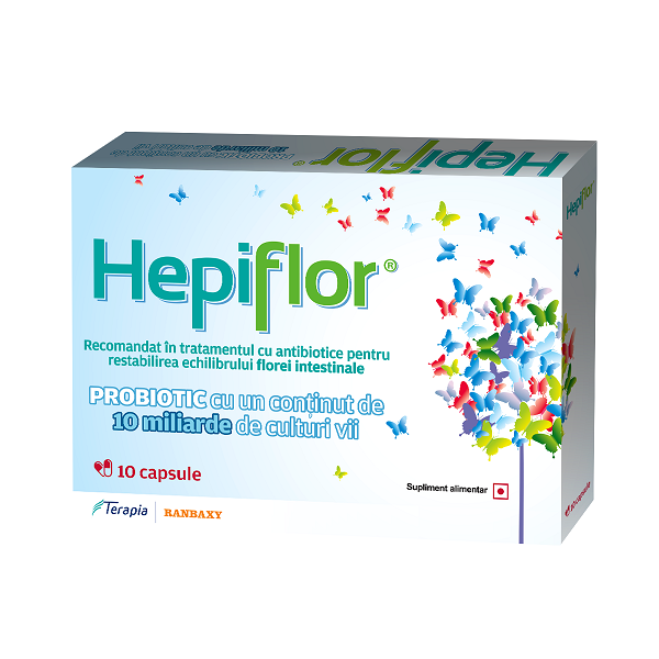 Probiotice si prebiotice - HEPIFLOR ADULTI X10CPS, farmacieieftina.ro