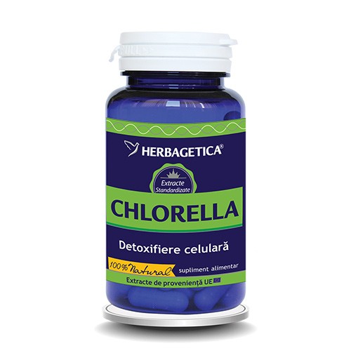 Imunitate scazuta - Herbagetica Chlorella , 60 Capsule, farmacieieftina.ro