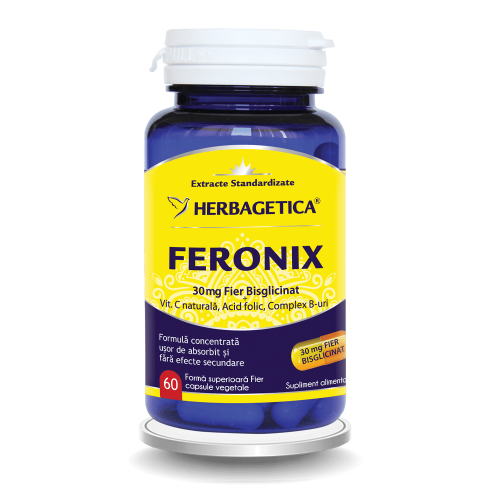 Vitamine, minerale si antioxidanti - Herbagetica feronix , 60 capsule vegetale, farmacieieftina.ro