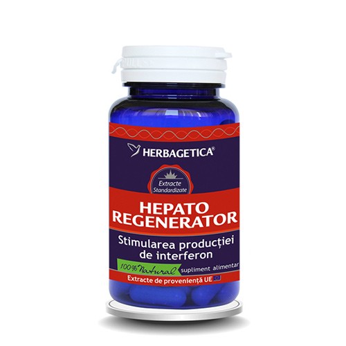 Hepatoprotectoare - HERBAGETICA HEPATO REGENERATOR  FL*30CPS, farmacieieftina.ro