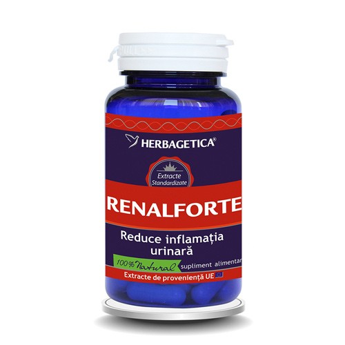 Afectiuni renale si urologice - Renal Forte, 60 Capsule, Herbagetica, farmacieieftina.ro