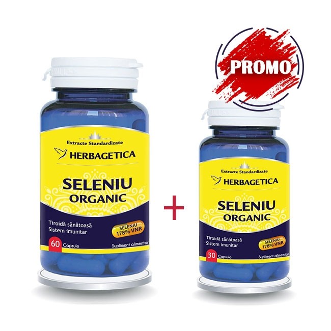 Imunitate scazuta - Herbagetica Seleniu Organic 60 + 30 Gratis, farmacieieftina.ro