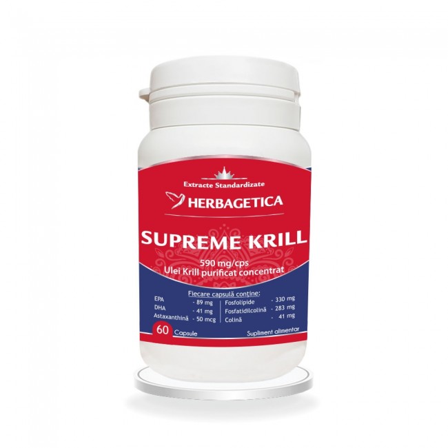 Herbagetica supreme krill omega 3 forte fl* 60cps