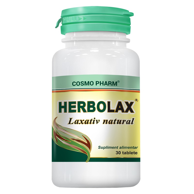 Afectiuni digestive si intestinale - Herbolax,, 30 Tablete, Cosmopharm, farmacieieftina.ro
