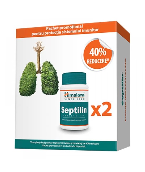 Imunitate scazuta - Himalaya Pachet Septilin 2 buc x 100 Tablete (- 40% Reducere la al doilea produs), farmacieieftina.ro