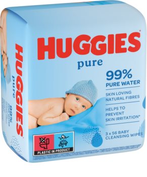 Servetele umede huggies pure , 3 pachete x 56, 168 buc