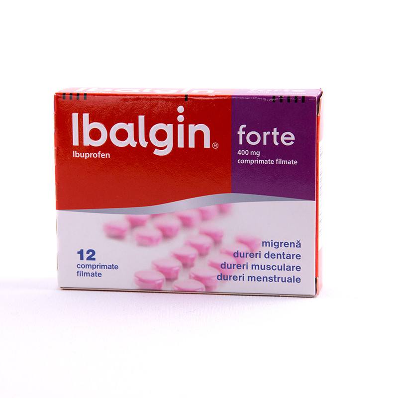 Durere, Nevralgie - Ibalgin Forte, 400 mg, 12 Comprimate Filmate, Sanofi, farmacieieftina.ro