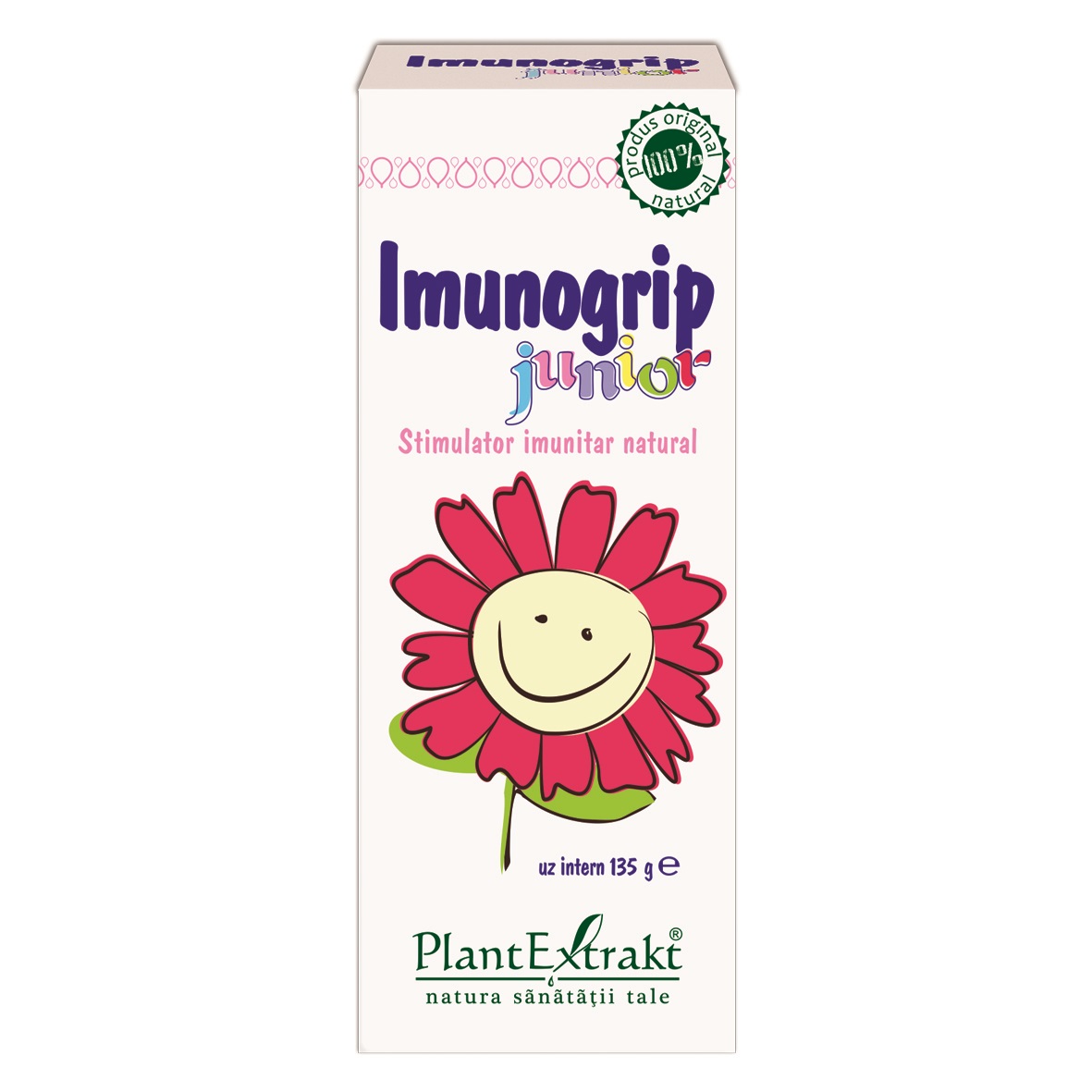 Imunitate - Imunogrip Junior Solutie Antigripala 135ml Plantextrkt, farmacieieftina.ro