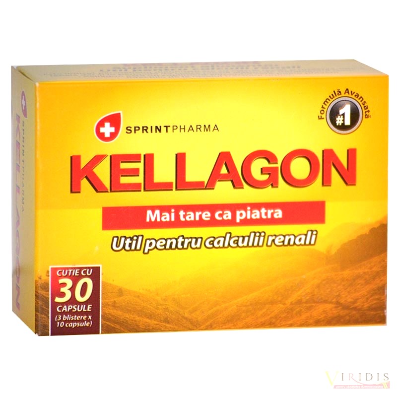 Afectiuni renale si urologice  - Kellagon, 30 Capsule, Sprint Pharma, farmacieieftina.ro