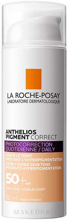 Produse pentru plaje - La Roche Posay Anthelios Pigment Correct SPF 50+ Light  50 ml, 460900, farmacieieftina.ro
