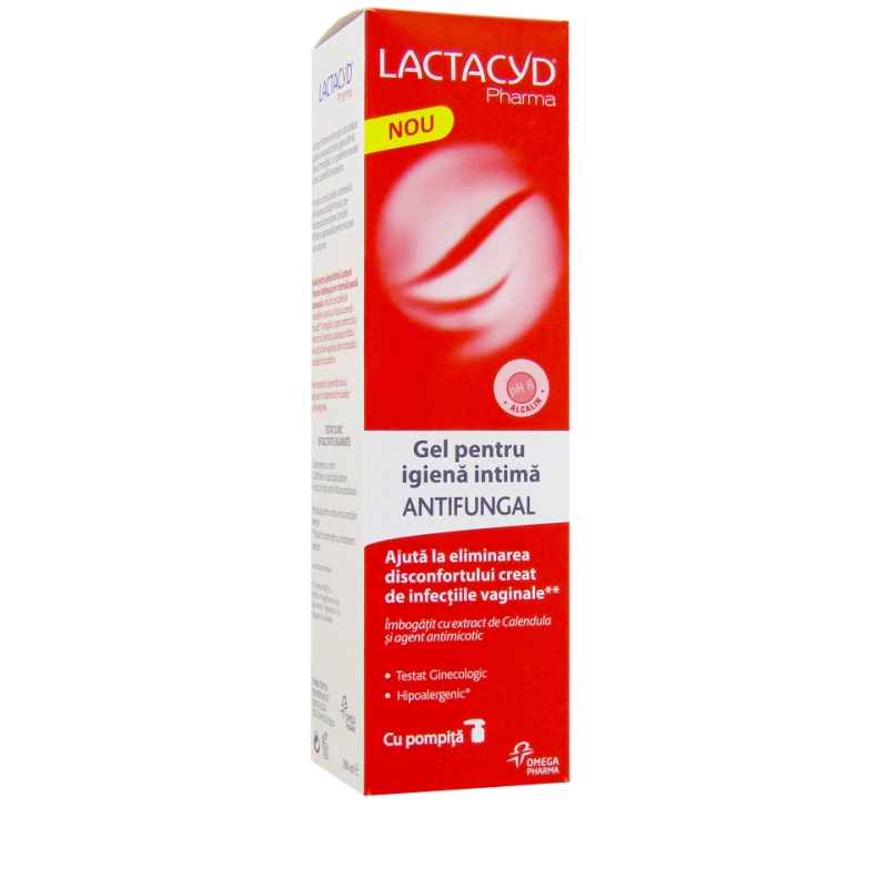 Gel vaginal - Lactacyd Gel Igiena Intima Antifungal X 250ml, farmacieieftina.ro