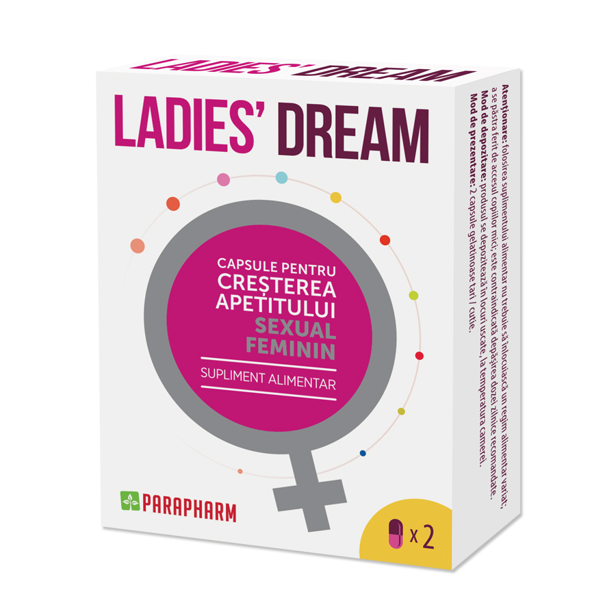 Imbunatatirea vietii sexuale - Ladies Dream, 2 Capsule, Parapharm, farmacieieftina.ro