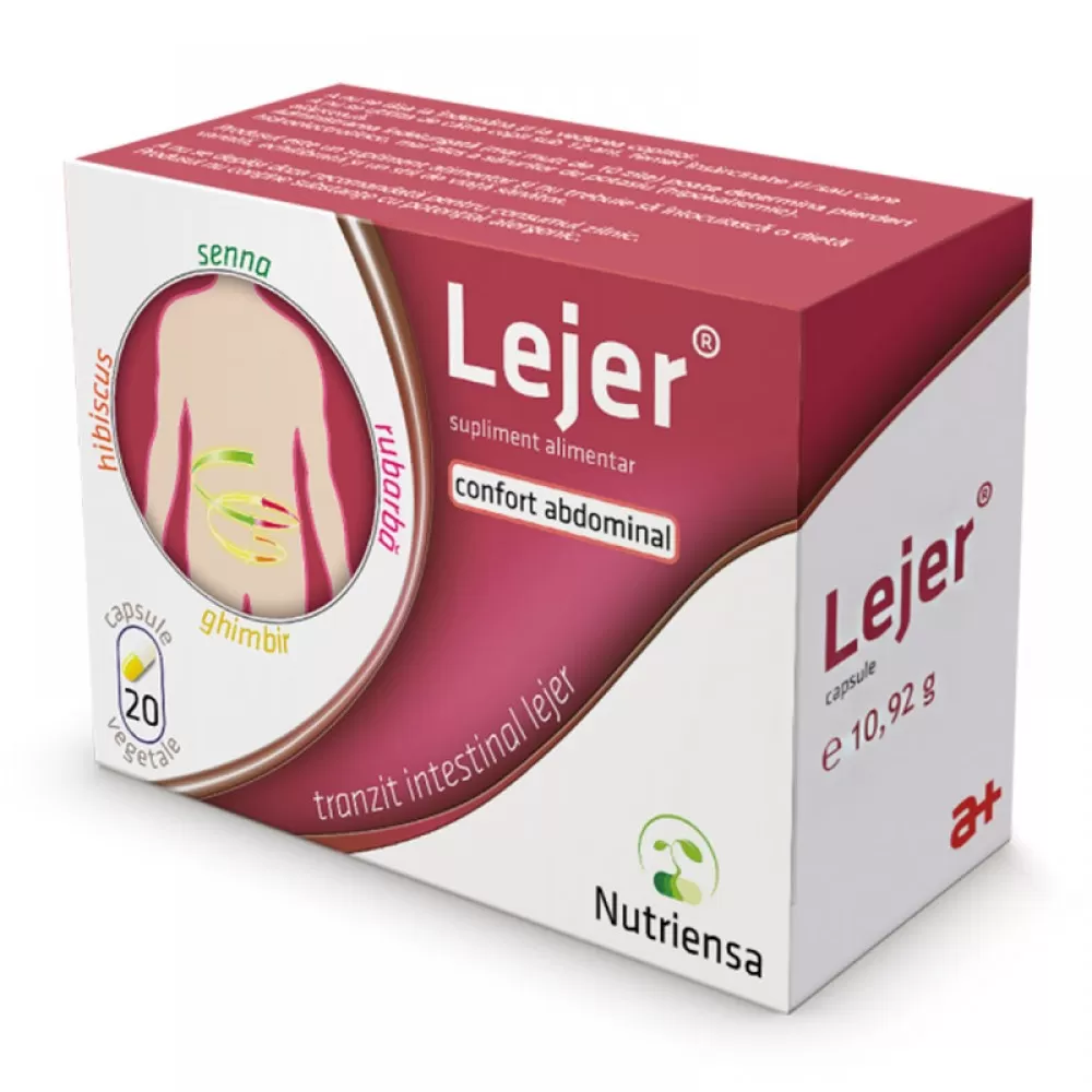 Constipatie - Lejer, 20 capsule, Antibiotice SA, farmacieieftina.ro