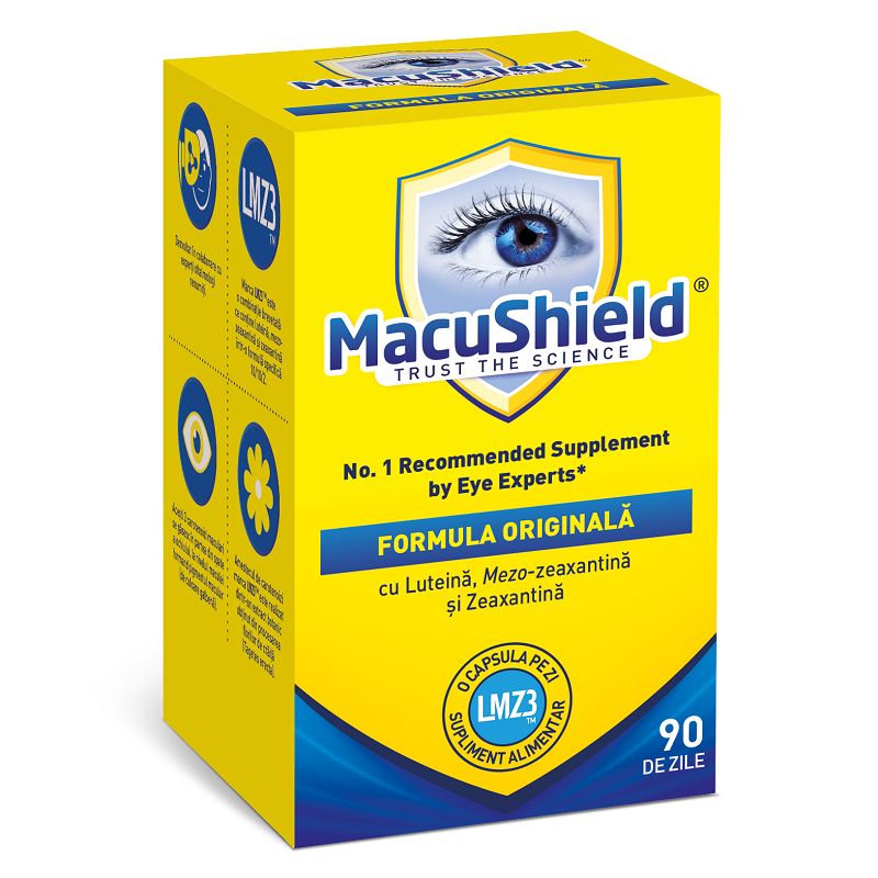 Vitamine pentru ochi - Macushield,90 caspsule, farmacieieftina.ro