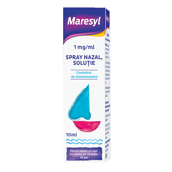 Nas infundat - Maresyl Spray Nazal, 1 mg/ml, 10 ml, Dr. Reddys, farmacieieftina.ro