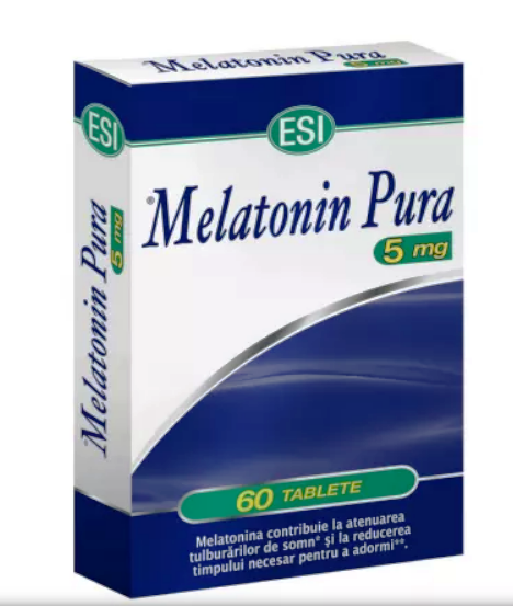 Oboseala si stres - Melatonina Pura 5mg, 60 Tablete, EsiSpa, farmacieieftina.ro