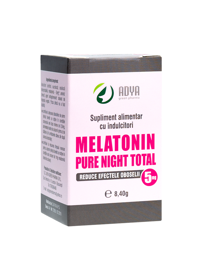 Oboseala si stres - Melatonina Pure Night Total 5 mg, 60 Capsule, farmacieieftina.ro