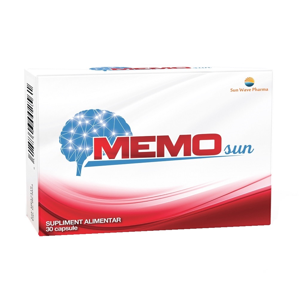 Memorie si circulatie cerebrala - Sun Wave PharmaMemo ,30 capsule, farmacieieftina.ro