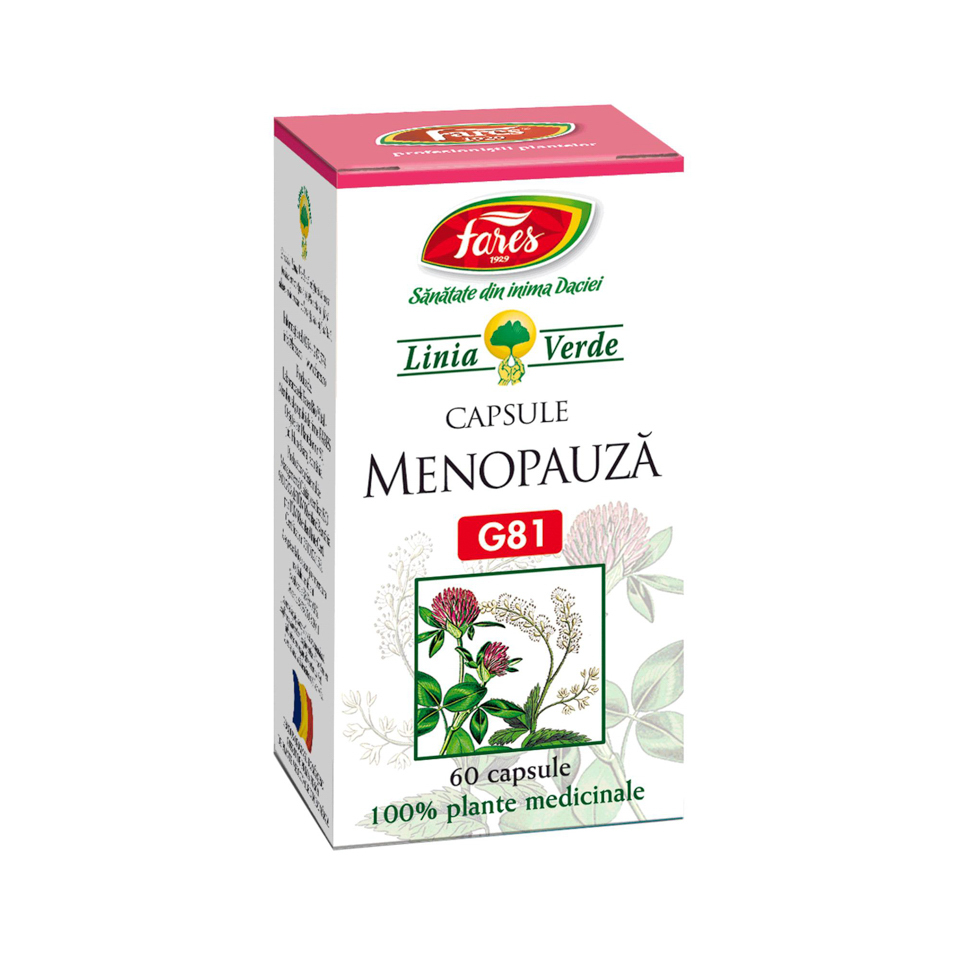 Menstruatie si Menopauza - Menopauza G81, 60 Capsule, Fares, farmacieieftina.ro