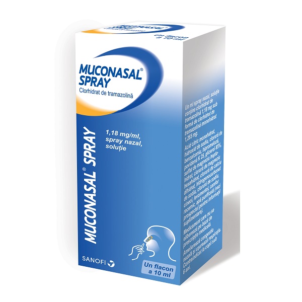 Nas infundat - Muconasal Spray Nazal, 1,18 mg/ml, 10 ml, Sanofi, farmacieieftina.ro