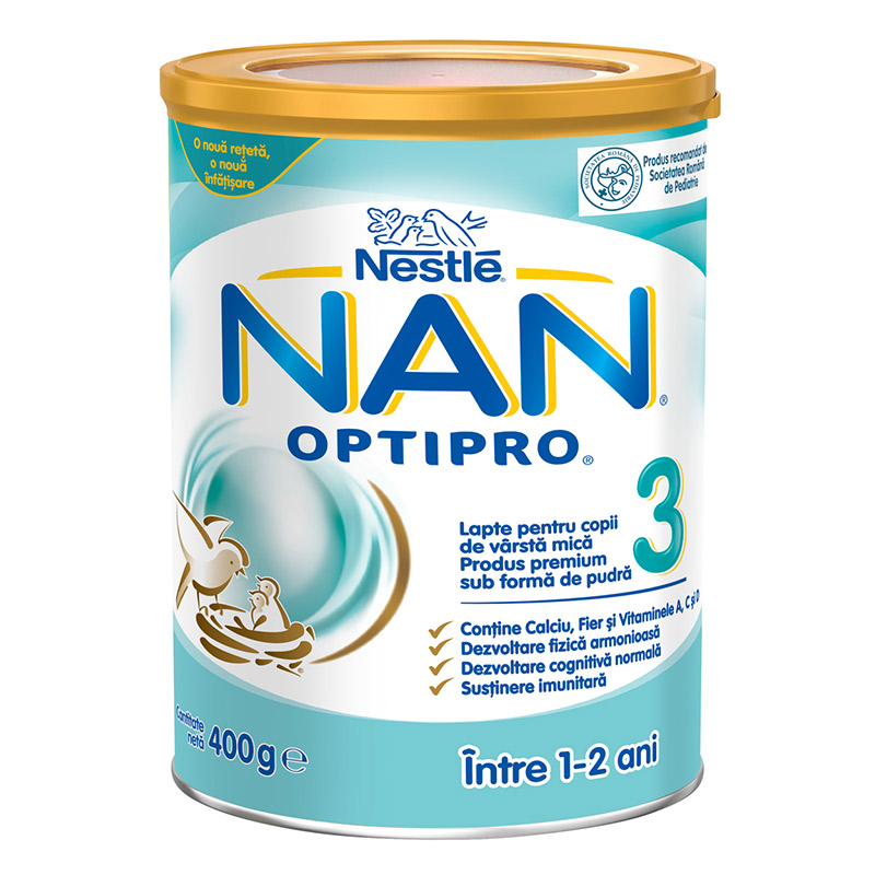 Lapte praf - Nestle Nan 3 Optipro 400 gr, farmacieieftina.ro