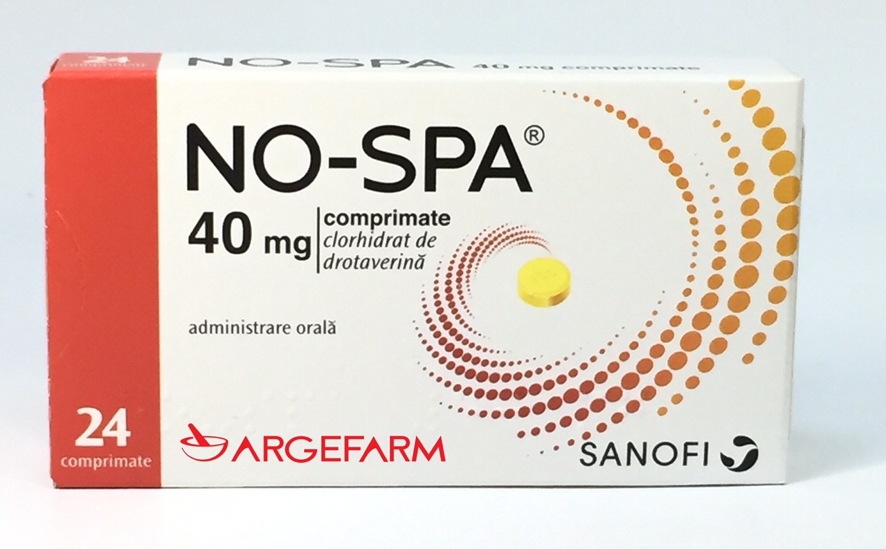 Afectiuni digestive si intestinale - No-Spa 40 mg, 24 Comprimate, Sanofi, farmacieieftina.ro