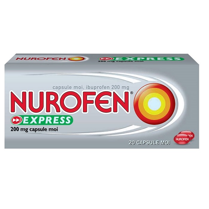 Durere, Nevralgie - Nurofen Express 200 mg, 20 Capsule, Reckitt Benckiser, farmacieieftina.ro