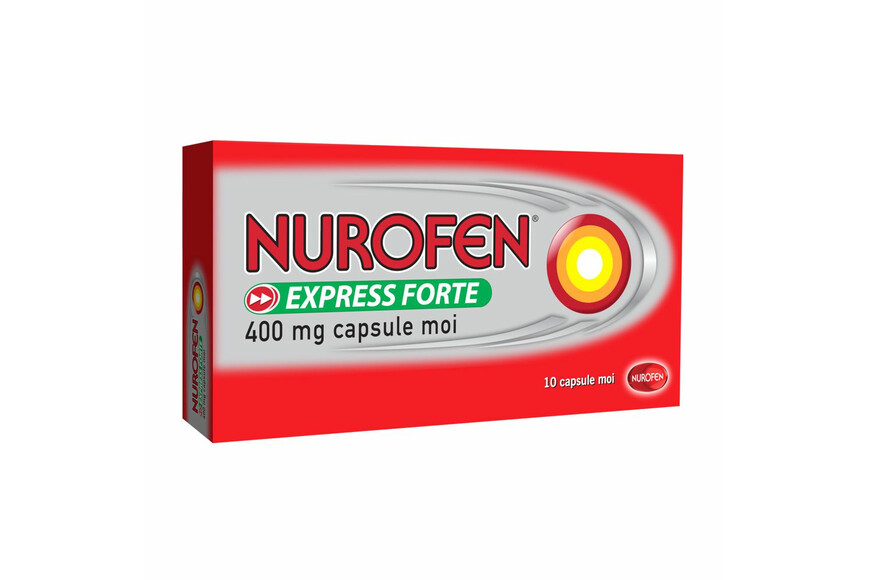 Durere, Nevralgie - Nurofen Express Forte, 400 mg, 20 Capsule Moi, Reckitt Benckiser, farmacieieftina.ro