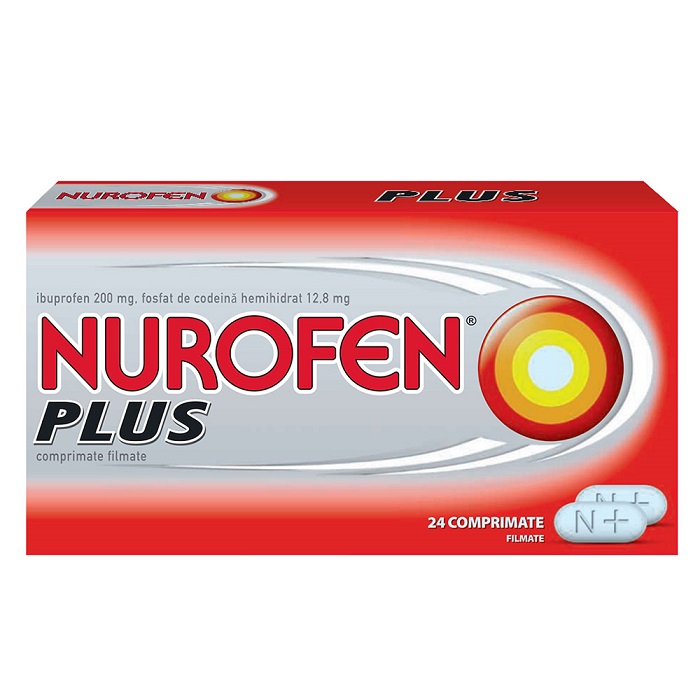 Durere, Nevralgie - Nurofen Plus, 24 Tablete, Reckitt Benckiser, farmacieieftina.ro