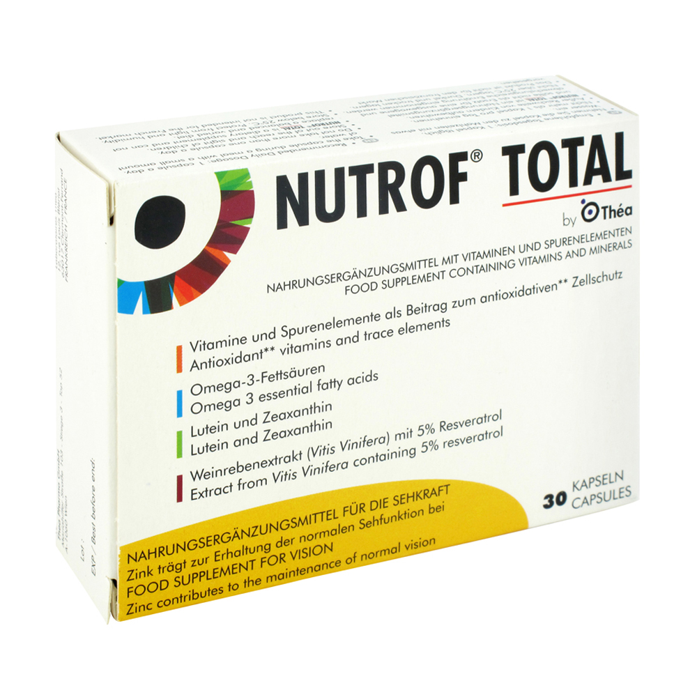 Vitamine pentru ochi - Nutrof Total, 30 capsule, farmacieieftina.ro