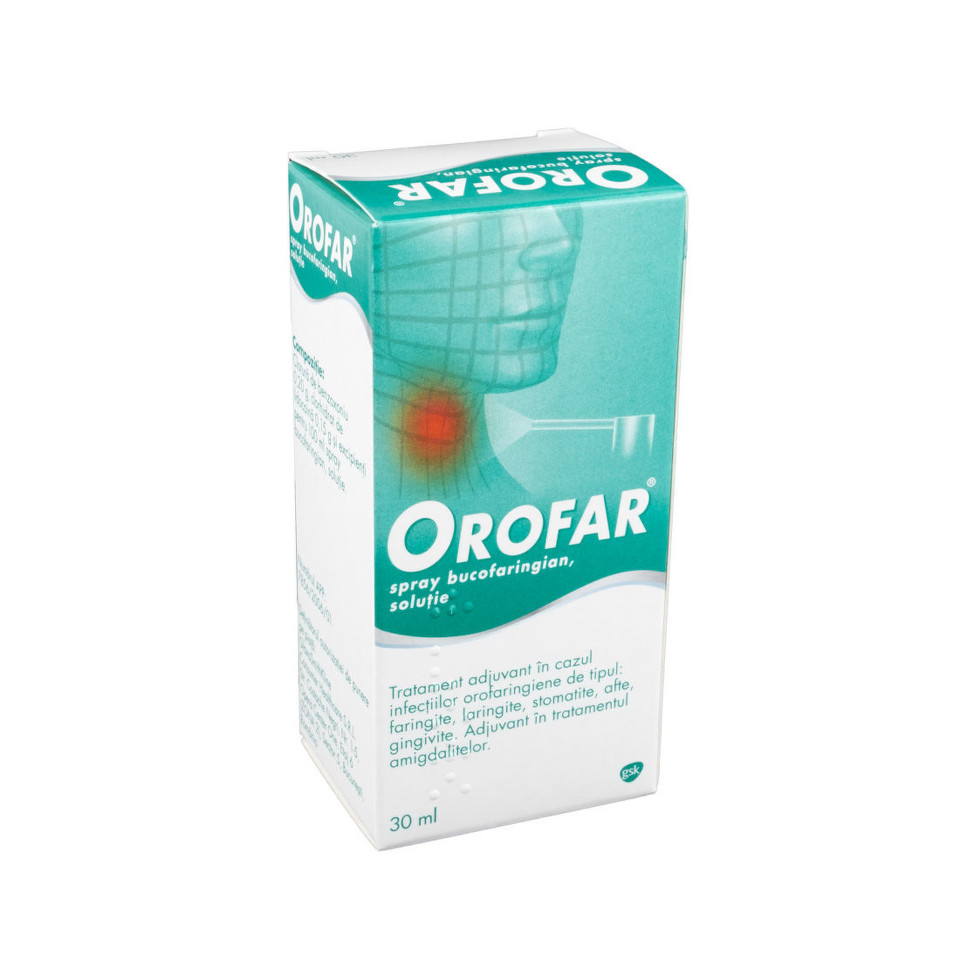 Durere in gat - Orofar  Spray, farmacieieftina.ro