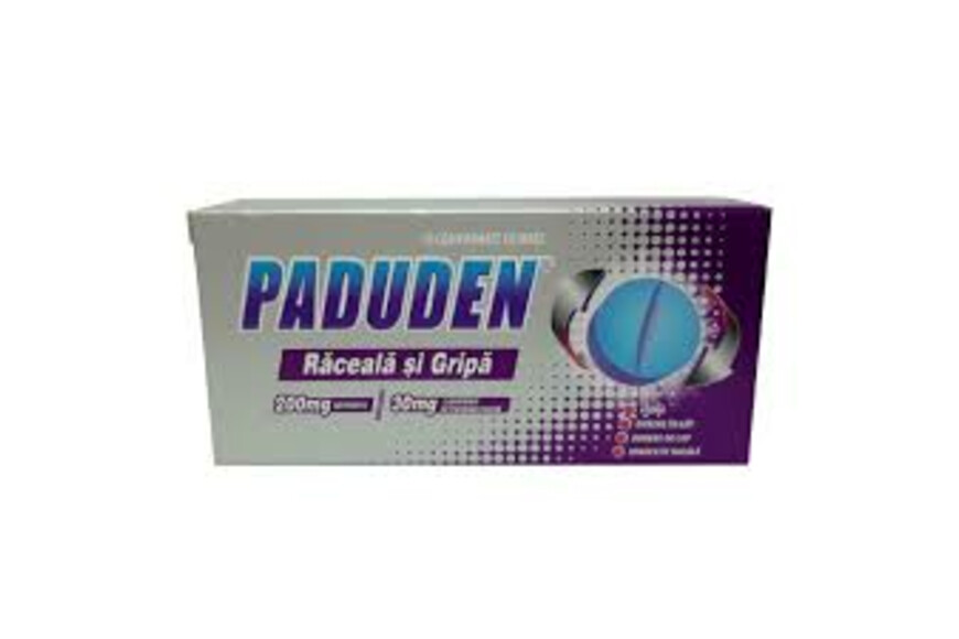 Raceala si gripa - Paduden Raceala si Gripa 200 mg / 30 mg , 10 comprimate, farmacieieftina.ro