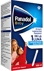 Raceala si gripa - Panadol Baby Suspensie Orala 120 mg/ 5ml - 100 ml, farmacieieftina.ro