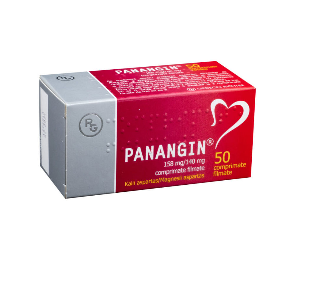 Afectiuni ale circulatiei - Panangin, 158 mg/140 mg, 50 Comprimate Filmate, Gedeon Richter, farmacieieftina.ro