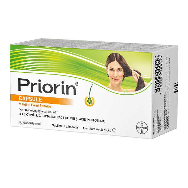 Vitamine pentru par, piele si unghii - Priorin 60 capsule, farmacieieftina.ro