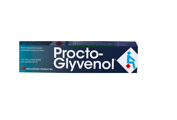 Afectiuni hemoroidale - Procto-Glyvenol Crema, 30G, Recordati, farmacieieftina.ro