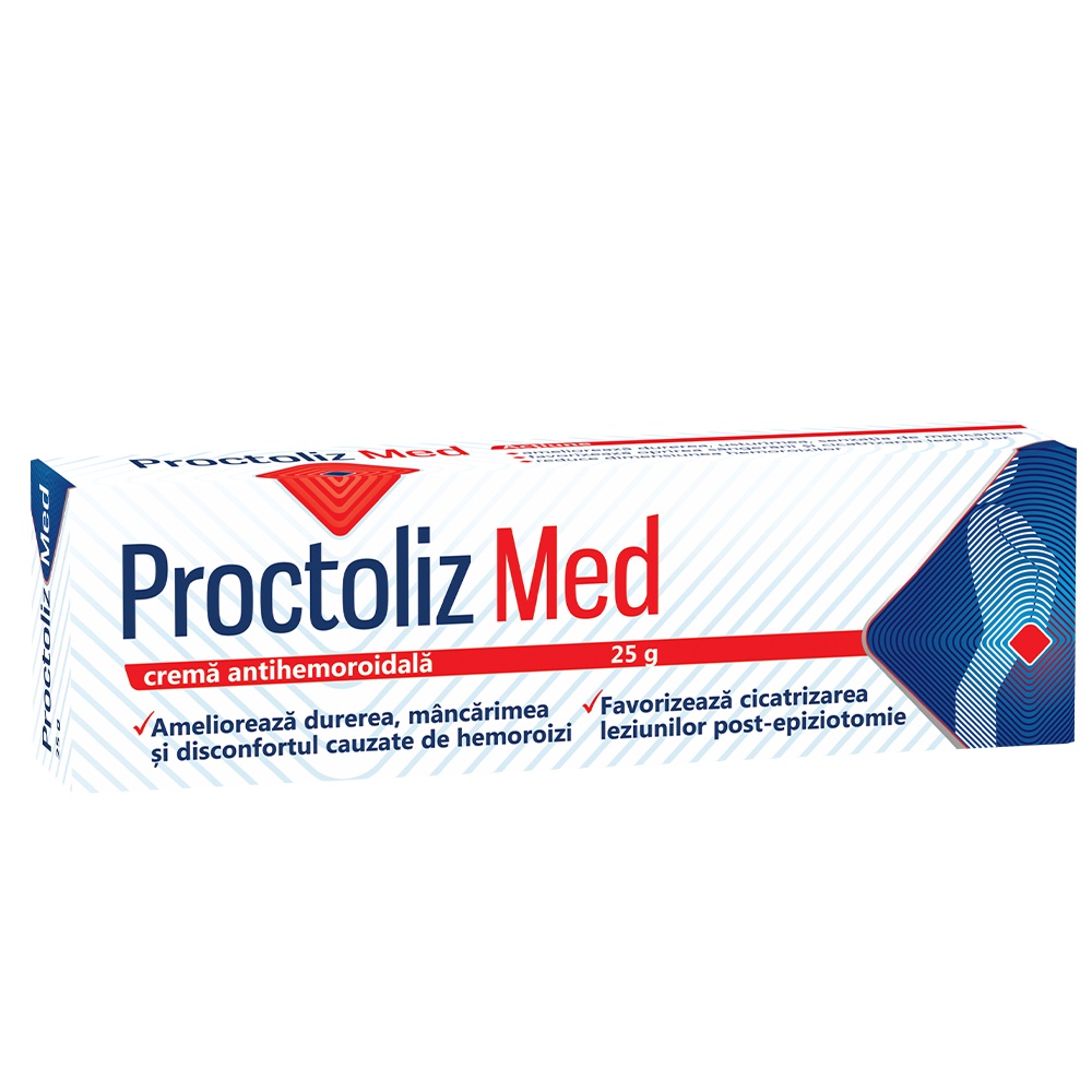 Afectiuni hemoroidale - Crema Antihemoroidala Proctoliz Med, 25 G, Look Ahead, farmacieieftina.ro